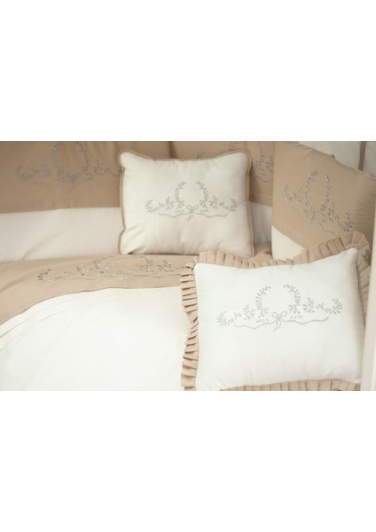 Bebek Uyku Seti Nevresim Takımı 60x120 Silver Kahverengi