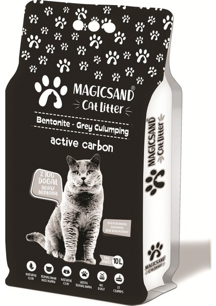 Active Carbon İnce Taneli Kedi Kumu 10 Lt