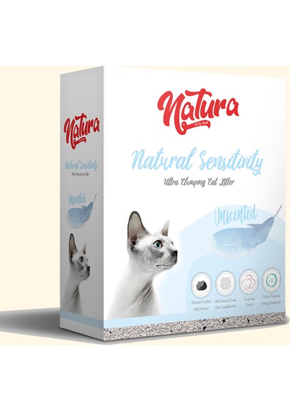 Natura Natural Sensitivity Cat Litter 10 lt x 2