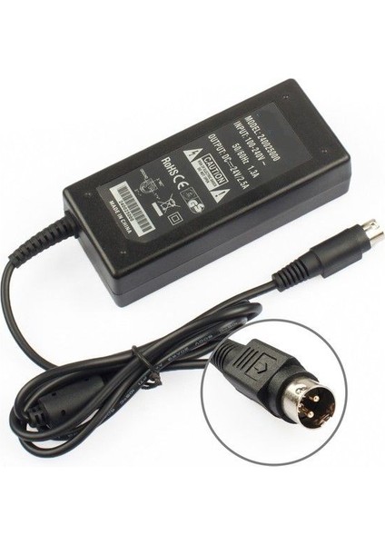 24 Volt 3 Amper 3 Pinli Termal Yazıcı Adaptörü