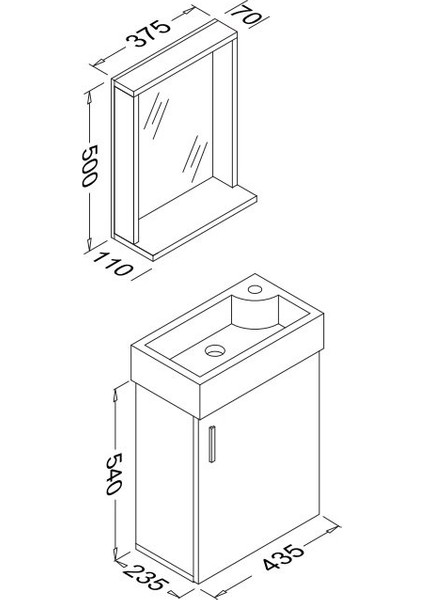 Slim Smart Banyo Dolabı Sonoma Meşe