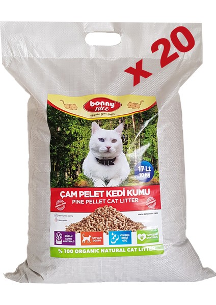 Doğal Kedi Kumu Çam Pellet 10 kg 20 lt x 20 Paket fiyatları