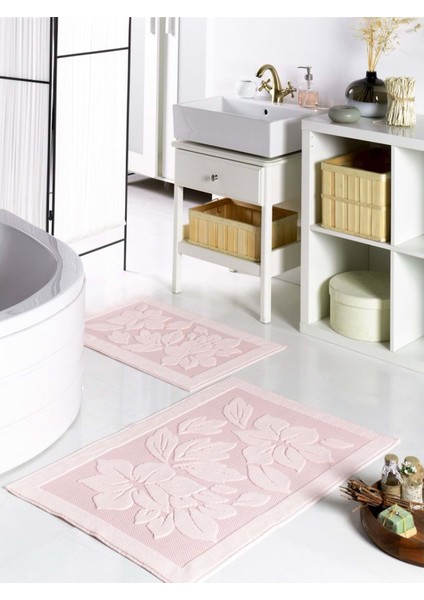 2'li Pembe Derya Banyo Paspas Takımı