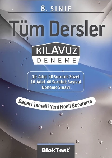 Bloktest Yayınları 8. Sınıf Tüm Dersler Kılavuz Deneme