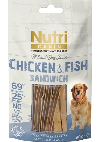 Chicken&fish Sandwich Köpek Ödülü 80 gr