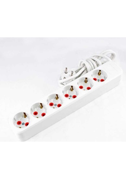 Altılı Topraklı Klemensli Grup Priz 3m.