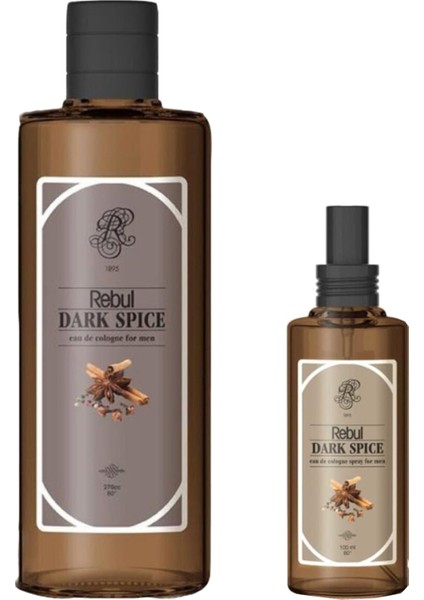 Dark Spice Kolonya 270 ml + Dark Spice Kolonya 100 ml