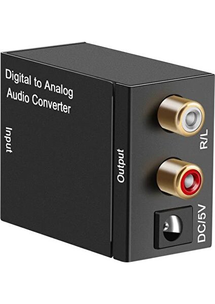 Digital To Analog Stereo Rca Optik Ses Çevirici Dönüştürücü