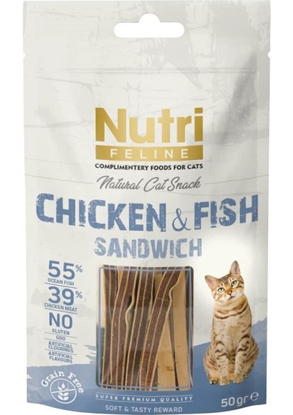 Nutri Feline Chicken&fish Sandwich Kedi Ödülü 50 gr