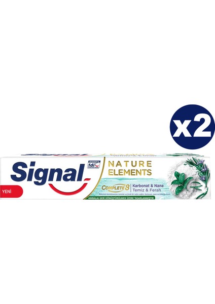 Natural Karbonat & Nane Diş Macunu 75 ml x 2 Adet