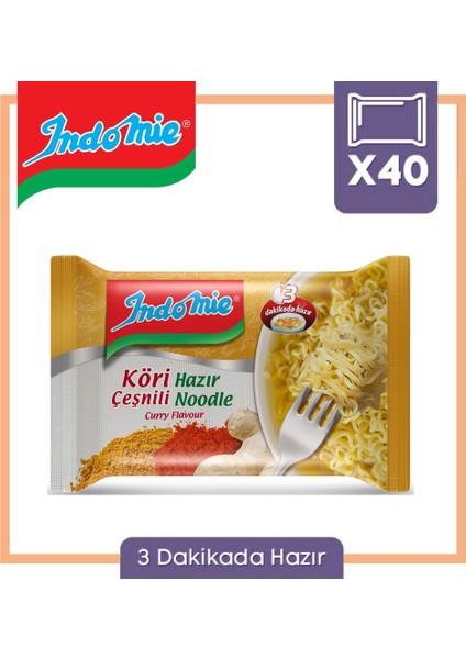 40'lı Köri Aromalı Hazır Noodle Koli