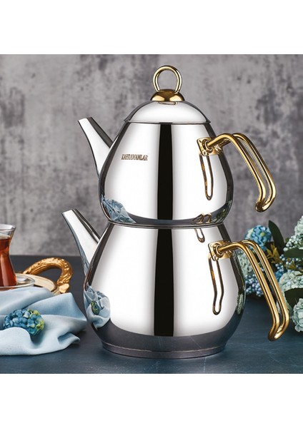 Ortaboy Elit Gold Line Çaydanlık