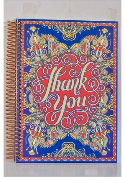 Wallart Sert Kapak Spiralli Çizgili Defter 120 Yaprak 17 x 24 cm