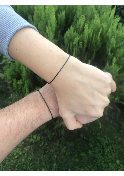 Red String Siyah İp Çift Bileklik