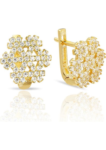 Kar Tanesi 14 Ayar Altın Küpe