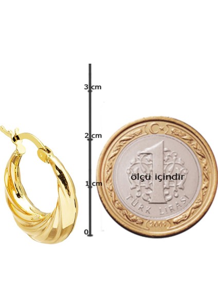 Taşsız 14 Ayar Altın Halka Küpe indirimleri