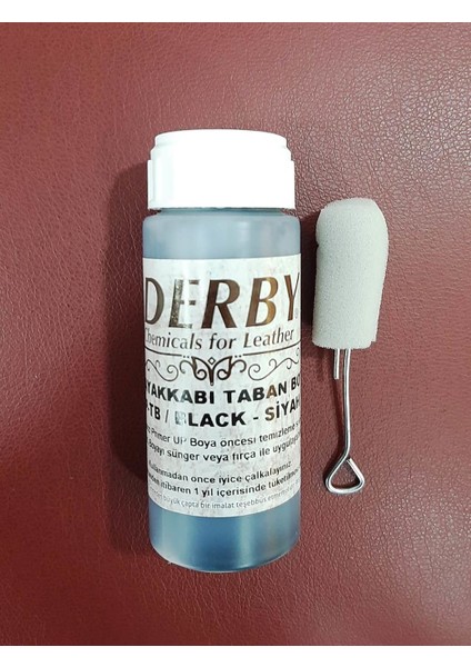 Siyah Spor Ayakkabı Taban Boyası ve Süngeri