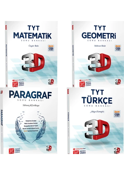 Çözüm Yayınları 3D TYT Matematik - Türkçe Seti + Deneme Sınavı