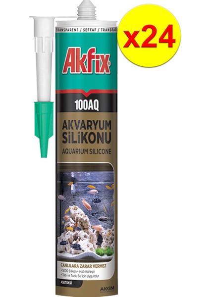 Şeffaf Akvaryum Silikonu 310 ml 24'lü