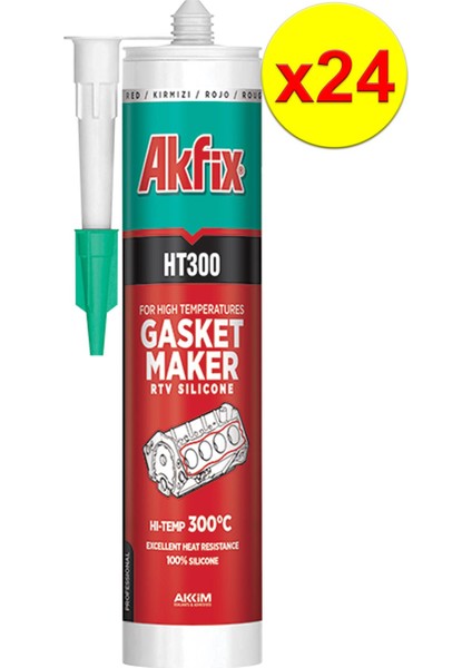 HT300 Yüksek Isı Silikonu Sıvı Conta 310 ml 24'lü