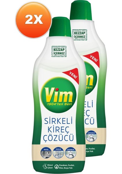 Sirkeli Kireç Çözücü 1000 ml x 2
