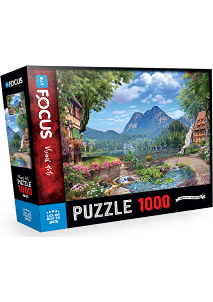 Blue Focus 1000 Parça Puzzle - Lake And Mountaın