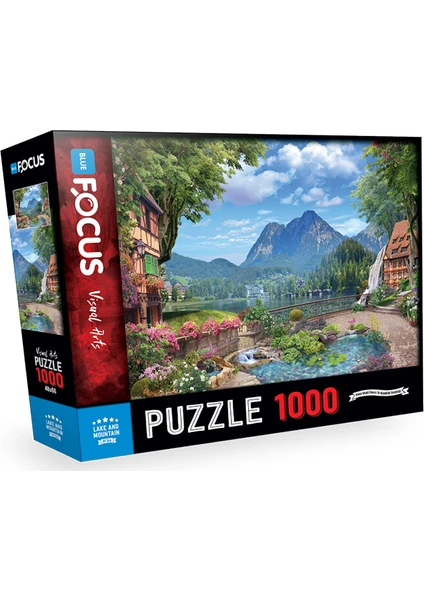 Blue Focus 1000 Parça Puzzle - Lake And Mountaın