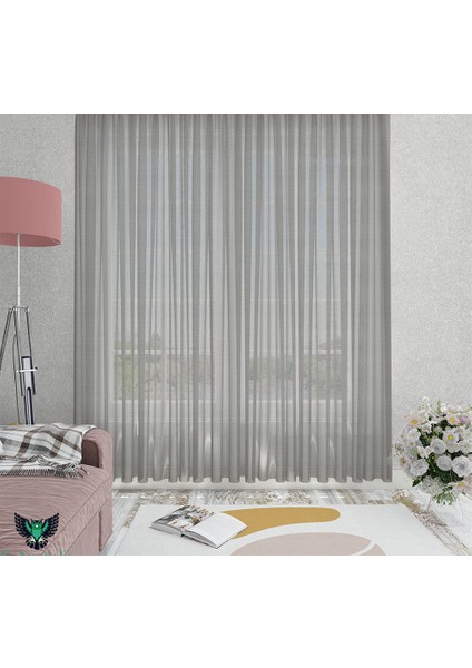 Anatolia Home Keten Düz Tül Perde Pilesiz Gri fiyatları
