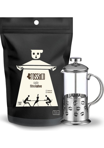 Sade Filtre Kahve 250 gr + French Press