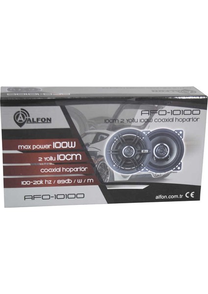AFO-10100 10 cm 100 W 2 Yollu Coaxial Hoparlör