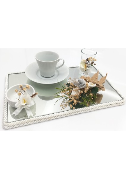 Damat Kahve Fincanı TEPSISI BEYAZ 54179