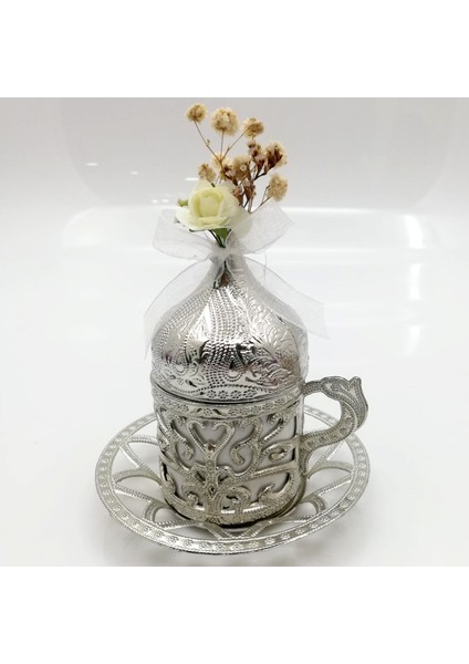 Damat Kahve Fincanı TEPSISI GÜMÜŞ 54168