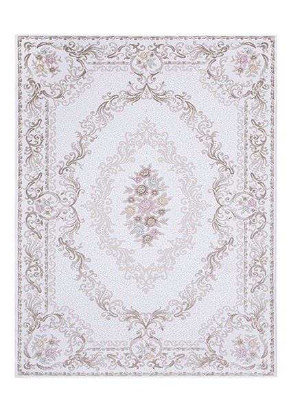 Angora Halı İstanbul 1364K Krem/Turkuaz