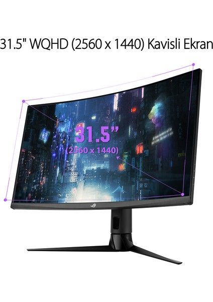 ROG Strix XG32VC 31.5" 170Hz 1ms (HDMI+Display+Type-C) FreeSync QHD Curved LED Monitör