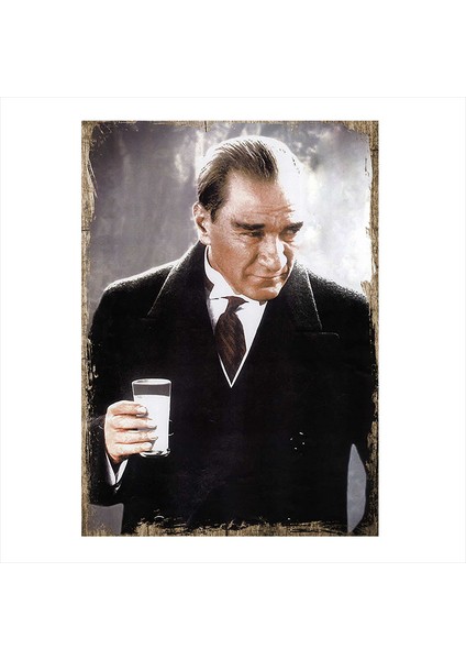 Mustafa Kemal Atatürk Art Mdf Poster