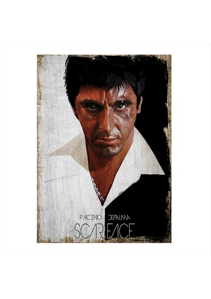 Al Pacino - Scarface Dekoratif Mdf Tablo