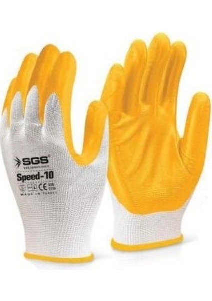 Speed Nitril Iş Eldiveni 10/xl No 12'li