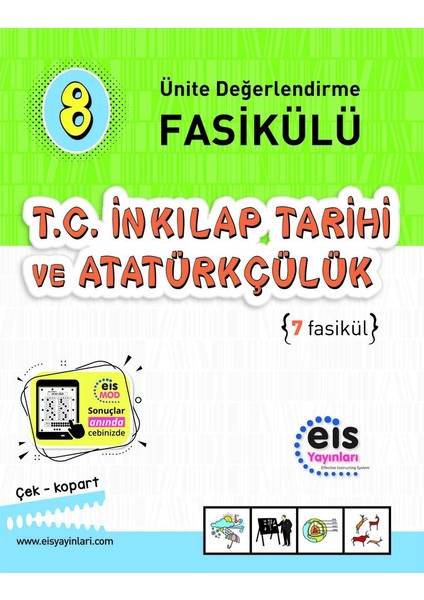 Eis Yayınları 8.Sınıf T.C. İnkılap Tarihi ve Atatürkçülük Ünite Değerlendirme Fasikülü