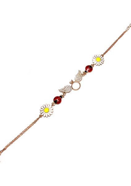 Melek Model Rose Kaplama Kadın Gümüş Bileklik modelleri