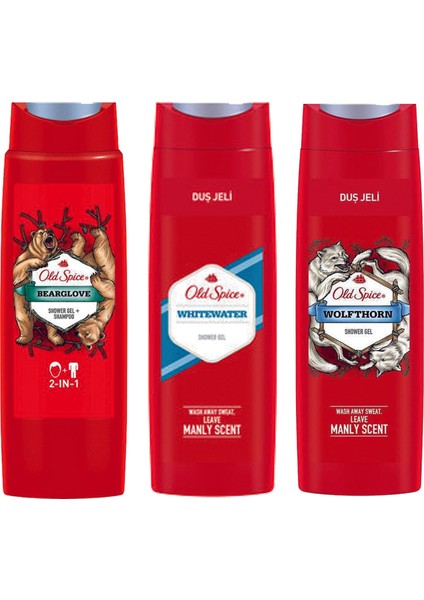 Old Spice Duş Jeli 3'lü Set