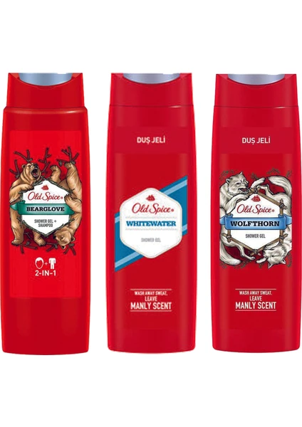 Old Spice Duş Jeli 3'lü Set