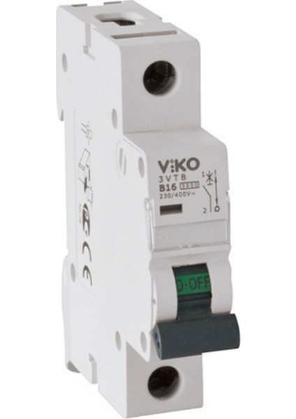 Monofaze 1X10A B Tipi Otomatik Sigorta 3ka VİKO-3VTB-1B10 3VTB-1B10