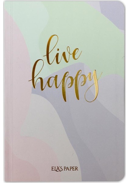 Pastel Live Happy Notes Çizgili Defter