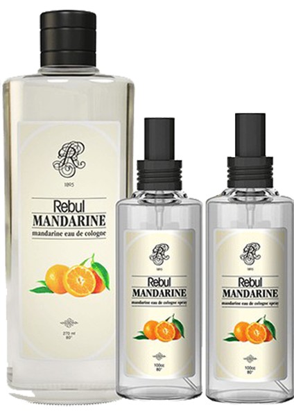 Kolonya Mandarıne Özel Set Mandarine 250 ml + Rebul Mandarıne 50 ml 2 Adet