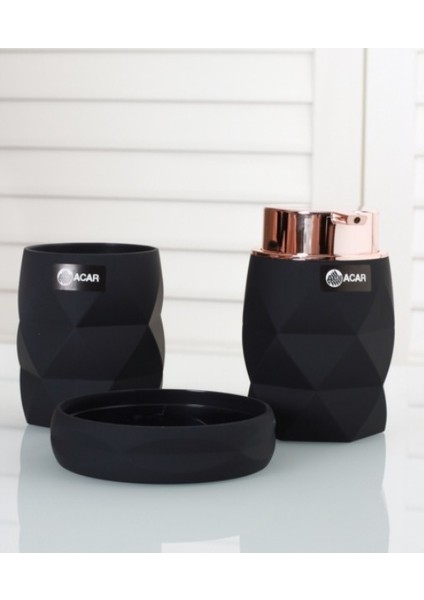 3'lü Akrilik Kristal Model Banyo Seti AKR-11278/4