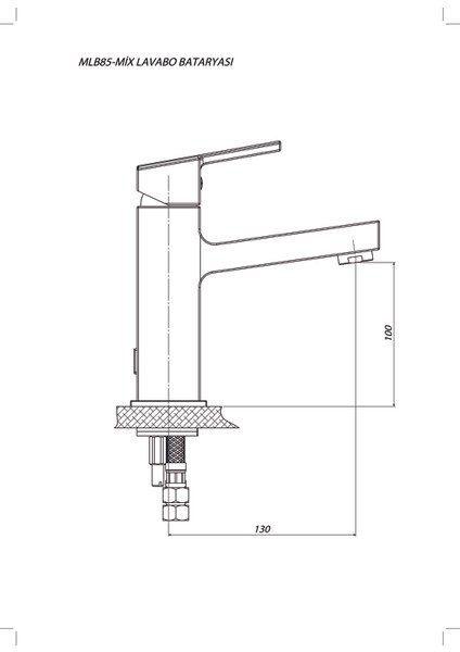 MLB85-C Ritmo Lavabo Bataryası Cold Start Stop