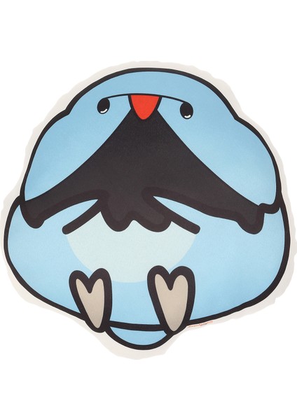 Pakistan Papağanı 3 Boyutlu Yastık Kuşlu Açık Mavi-Siyah