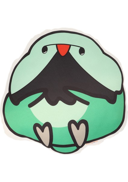 Pakistan Papağanı 3 Boyutlu Yastık Kuşlu Violet Yeşili