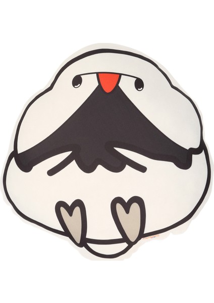 Pakistan Papağanı 3 Boyutlu Yastık Kuşlu Beyaz-Siyah