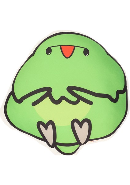 Pakistan Papağanı 3 Boyutlu Yastık Kuşlu Yeşil